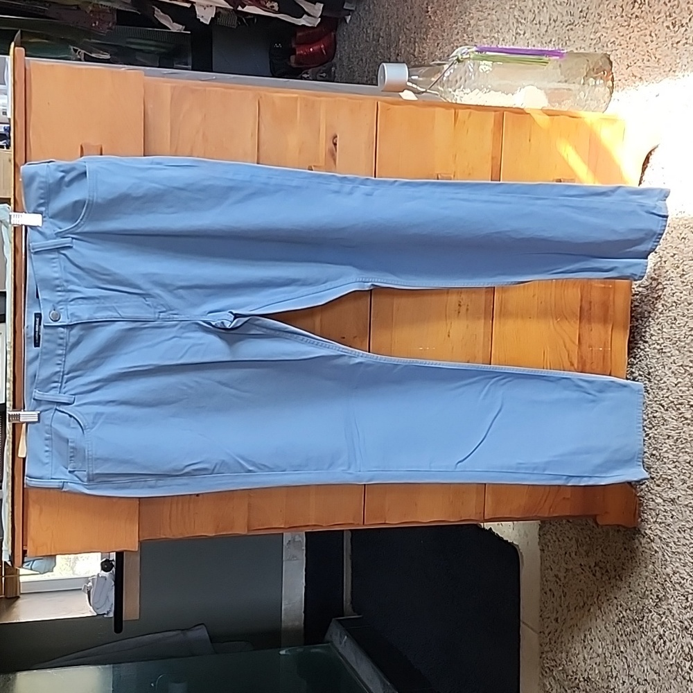 Banana Republic: Slim Traveler Pant, Light Blue, Men's size 42x34
